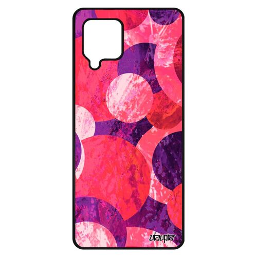 Coque pour Samsung Galaxy A42 silicone peinture abstrait personnalisé effet violet design souple motif galaxie etui geometrique fond