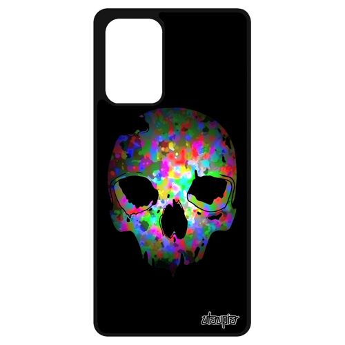 Coque Crane A72 Silicone Peur Emo Halloween Etui Telephone Peinture Pirate Squelette Hardrock Tete De Mort Metal Rose Samsung Galaxy