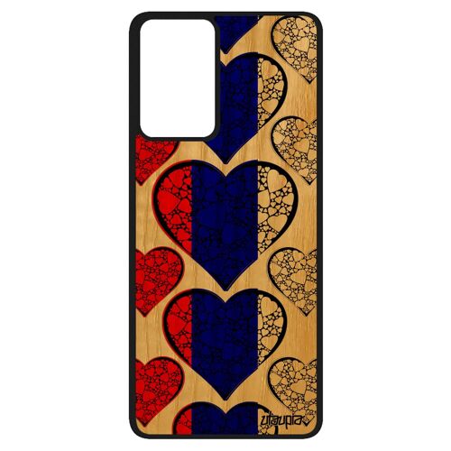 Coque Bois Silicone Telephone Samsung Galaxy A52s Drapeau Russie Russe Euro Etui I Love Jo Coeur Coupe Du Monde Housse Tpu Basket De