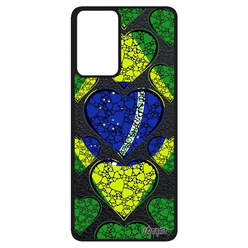 Coque A52 Silicone Drapeau Bresil Bresilien Copa America Portable Dessin Basket Jo Foot Rigide Case I Love Coeur Tpu Samsung Galaxy