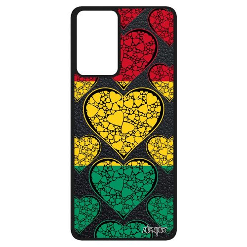Coque Pour Samsung A52s Silicone Drapeau Guinee Guineen Basket Dessin Foot Telephone Can Coeur Coupe D'afrique Jo Antichoc De Galaxy