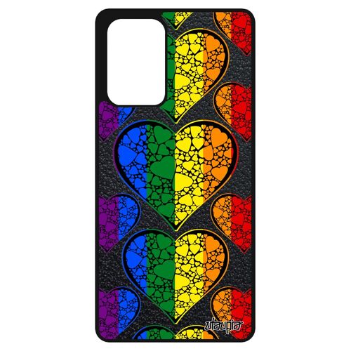 Coque Samsung A72 Silicone Drapeau Gay Pride Original Rainbow Sm-A725f/Ds Personnalisé Parade Antichoc Marche Des Fiertés De Galaxy
