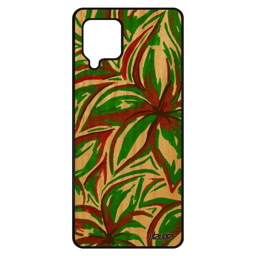 Coque Pour Samsung Galaxy A42 Bois Silicone Fleurs Peinture Coloré Bouquet Texture Motif Portable Rigide Nature Floral Vert Souple