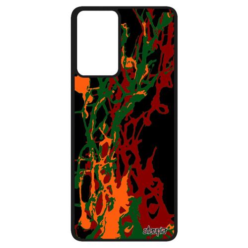 Coque de protection Galaxy A52S silicone peinture moderne effet orange TPU housse abstrait design contemporain jolie motif Samsung