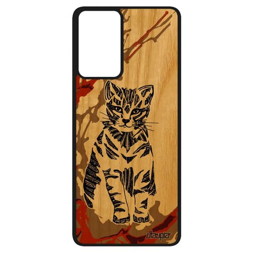 Coque A52s Bois Silicone Chat Tigré Animal Chaton Petit Mignon Tribal Pas Cher Dessin Motif Housse Etui Ethnique 4g Samsung Galaxy