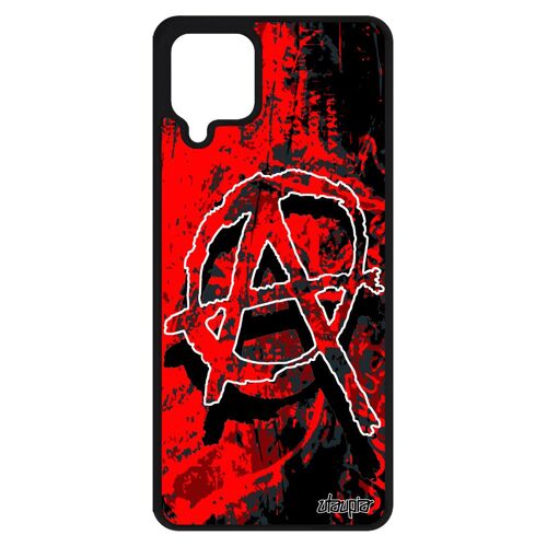 Coque Samsung A12 Silicone Anarchie Tag Anarchiste Gothique Tague Artiste Revolution Graphique Signe Rouge 4g Made In France Galaxy