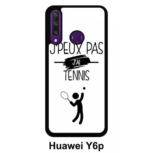 Coque huawei y6p - j peux pas j ai tennis 1 - silicone - noir