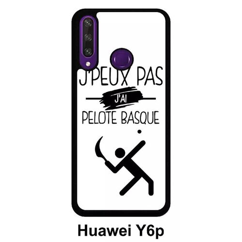 Coque Huawei Y6p - J Peux Pas J Ai Pelote Basque 1 - Silicone - Noir