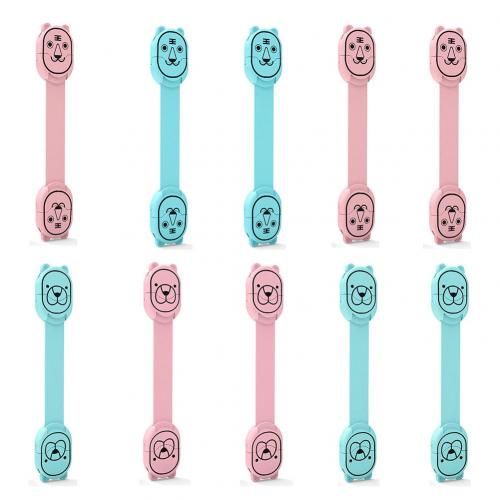 Verrou De Sécurité Pour Bébé, 10 Pièces, Adhésif, Dessin Animé Lapin, Pour Armoire, Tiroir, Réfrigérateur, Loquet De Porte, Accessoire 2021