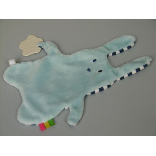 Doudou Lapin Plat Bleu Oxybul Eveil Et Jeux