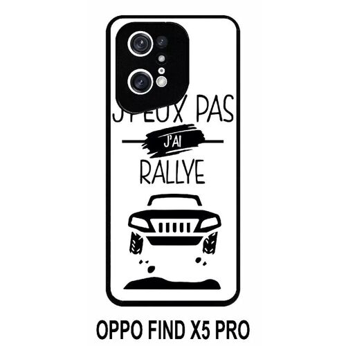 Coque oppo find x5 pro - j peux pas j ai rallye 1 - silicone - noir