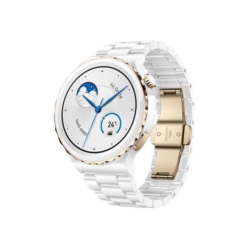 Huawei Watch GT 3 Pro - 43 mm - céramique blanche - montre intelligente avec bracelet - céramique - blanc - taille du poignet : 130-190 mm - affichage 1.32" - NFC, Bluetooth - 50 g