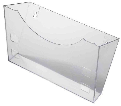 Helit Support Mural Pour Porte Revue, Trasparent, Pour La