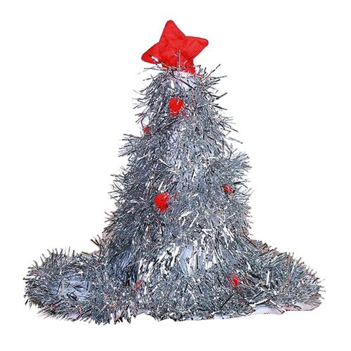 Chapeau De Noël À Paillettes Pour Adulte, Unisexe, Avec Étoile Rouge, Pour Noël, Nouvel An, Décorations Et Fournitures De Fête