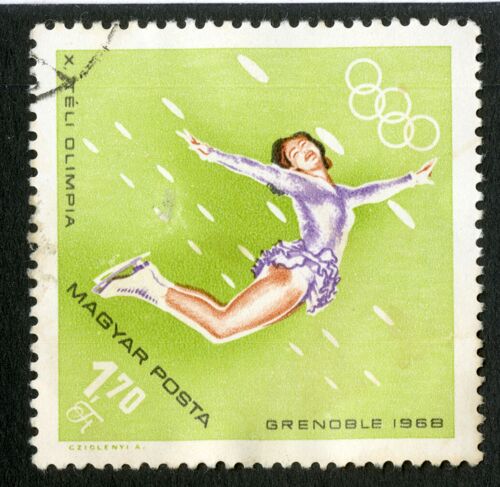 Timbre Oblitéré Magyar Posta, Grenoble 1968, 1.70