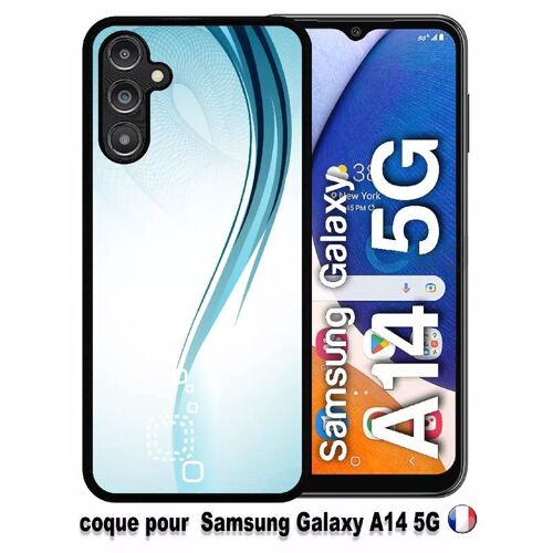 Coque samsung galaxy a14 5g forme bleu arrondi