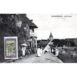 Carte Postale Ancienne, Madagascar, Tananarive, La Rue Guillain Animée