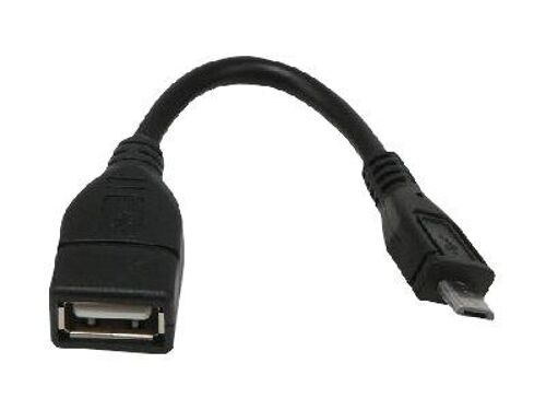MCL Samar - Câble USB - USB (F) pour Micro-USB de type B (M) - USB 2.0 OTG - 12 cm
