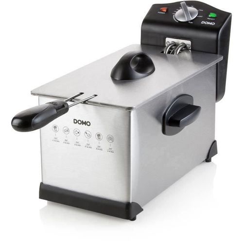 DOMO DO514FR - Friteuse - 3 litres - acier inoxydable
