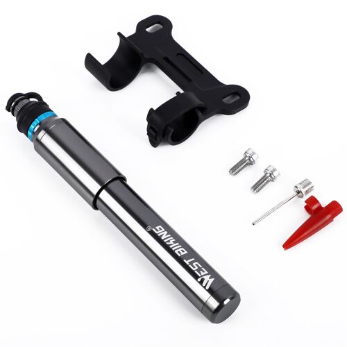 Pompe À Air De Vélo 150psi, Valves Presta & Schrader, Gonfleur De Tube De Pneu, À Aiguille, Cyclisme