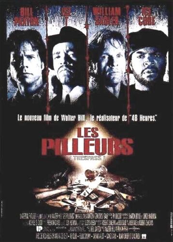 Les Pilleurs /Trespass- Véritable Affiche De Cinéma Pliée - Format 120x160 Cm -De Walter Hill Avec Bill Paxton, Ice-T, William Sadler, Ice Cube, Art Evans - 1993
