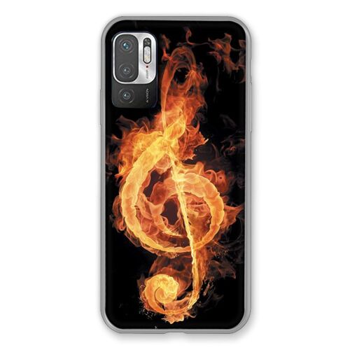 Coque Renforcée Pour Xiaomi Redmi Note 10 5G Musique Clé Sol Feu N