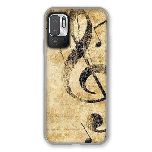 Coque Renforcée Pour Xiaomi Redmi Note 10 5G Musique Clé Sol Vintage