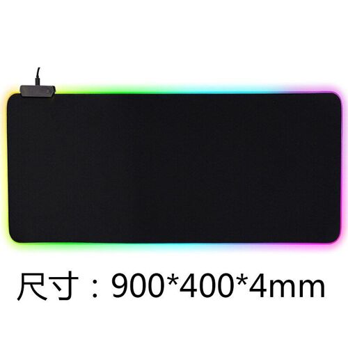 Grand tapis de souris RGB lumineux 7 couleurs LED, parfait pour PC de bureau, ordinateur portable, jeu Gamer