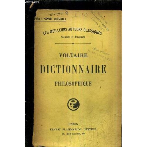 Dictionnaire Philosophique.