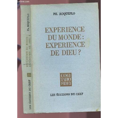 Experience Du Monde : Experience De Dieu ? - Recherches Theologiques Sur La Signification Divine Des Activites Humaines.