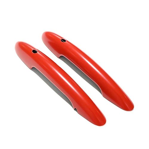 Autocollant De Couverture De Poignée De Porte Noir Brillant,Garniture Pour Mini Cooper S Jcw F56 F57,Style De Voiture,Pièces Extérieures,Accessoires,Ensemble De 2 - Type Red-With Hole And Light