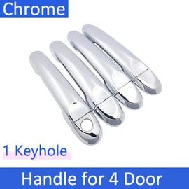 Autocollants De Poignée De Porte Chromé,Accessoires De Style,Pour Nissan Micra March K13 Renault Impulsion 2011 2012 2013 2014 2015 2016 - Type 4handle 1 Keyhole
