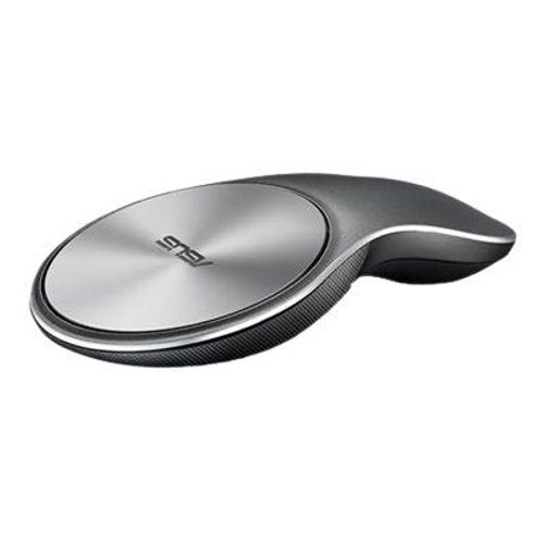 ASUS VivoMouse WT710 - Souris - optique - sans fil - 2.4 GHz - récepteur sans fil USB - gris, gris acier