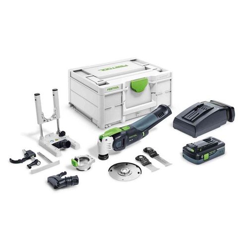 Festool Outil oscillant OSC 18 HPC 4,0 EI-Set VECTURO + batterie + chargeur rapide TCL 6 - 576593