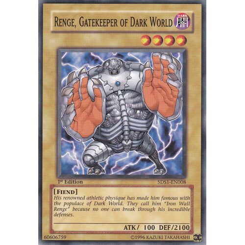 Carte Yu-Gi-Oh - Renge Gatekeeper Of Dark World ( Renge Sentinelle Du Monde Tenebreux ) - 5ds1-En008 - Anglaise -