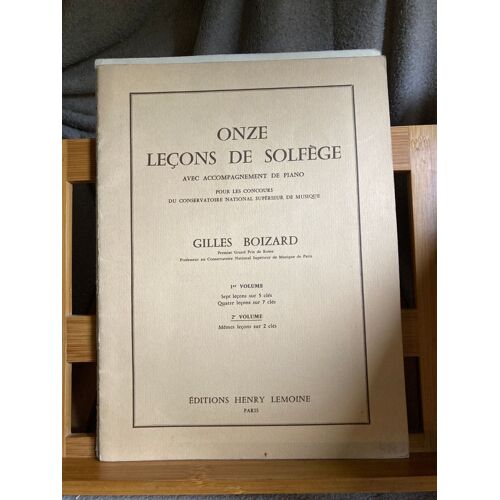 Gilles Boizard 11 Lecons De Solfège Partition Chant Piano Éd. Lemoine Vol. 2