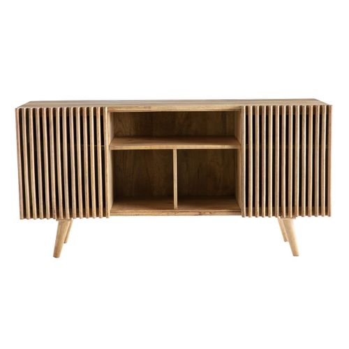 Buffet En Bois Manguier Massif 2 Portes Coulissantes L140 Cm Alba