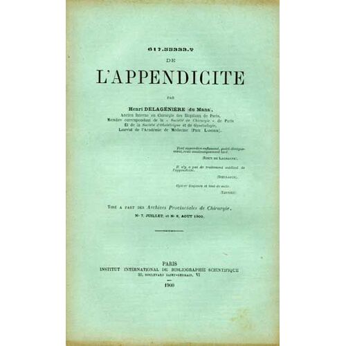 De L'appenticite