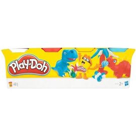 Play-Doh - Lot De 4 Pots De Pate A Modeler 448 G - Couleurs Jaune, Rouge, Blanche, Bleu - Nouveauté