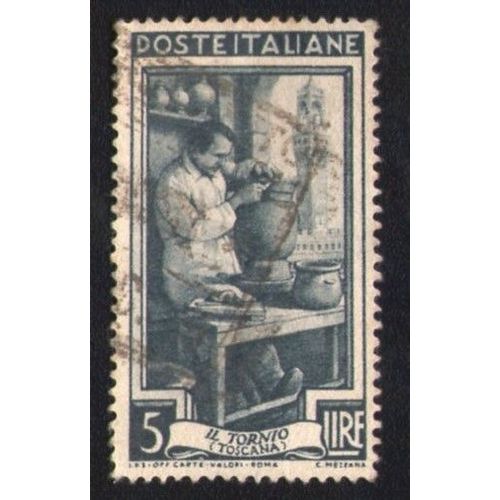 Italie 1950 Oblitéré Used Stamp Il Tornio Toscana Artisanat La Roue De Potier