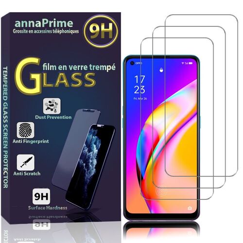 Lot / Pack De 3 Films Verre Trempé Pour Oppo A94 5g 6.43" Protection D'écran