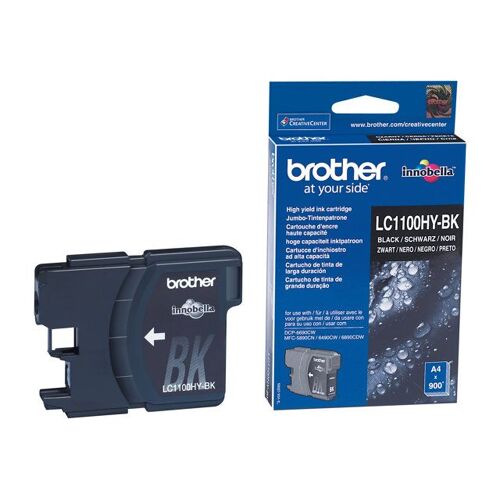 Brother LC1100HY-BK - Pack de 2 - à rendement élevé - noir - originale - blister - cartouche d'encre - pour Brother DCP-6690CW, MFC-5890CN, MFC-6490CW, MFC-6890CDW