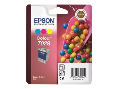 Epson T029 - 37 ml - couleur (cyan, magenta, jaune) - original - blister - cartouche d'encre - pour Stylus C50, C60, C61, CX3100