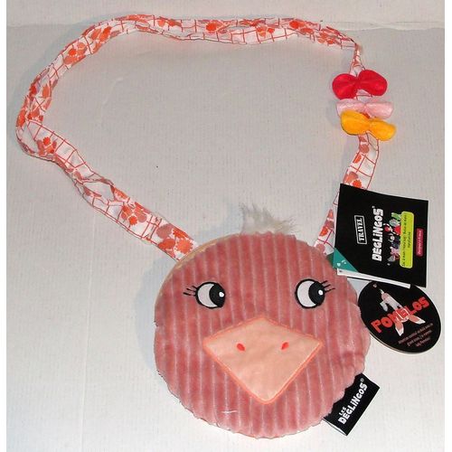 Sac A Main Les Déglingos Pomelos L'autruche En Peluche Cotelé