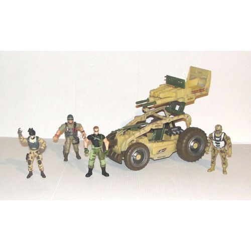 Sand Rasor Gi Joe Cobra Buggy De Combat + Lot 4 Figurine Action Hasbro