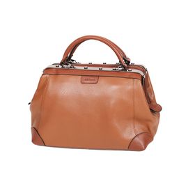 Sac Squaremouth Katana Cuir de Vachette 83253 - Taille S - Marron clair