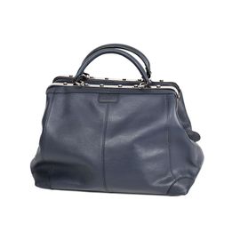 Sac Squaremouth Katana Cuir de Vachette 83254 - Taille M - Bleu