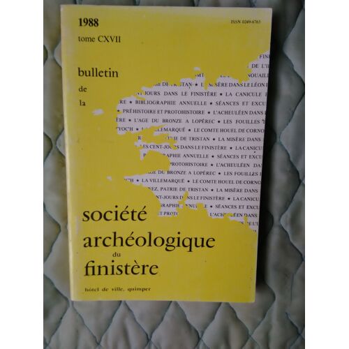 Bulletin De La Société Archéologique Du Finistère Tome 117