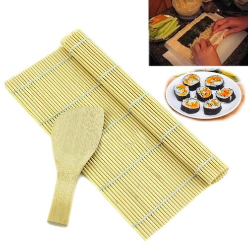 Tapis À Sushi En Bambou, Rouleau, Ccuillère À Sushi, Rouleau À Riz, Palette De Riz, Outils De Fabrication De Sushis, Rideau, Accessoires De Cuisine
