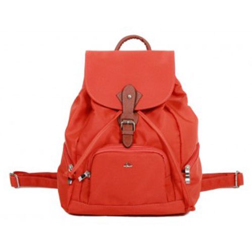 Sac à dos Katana Nylon garni croûte de cuir de vachette K 29307 - Orange